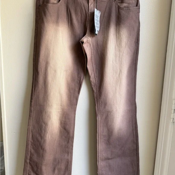 Jaded London Slim Stretch Bootcut Jeans Size W32 Pink/Brown/ Tan - Picture 6 of 9